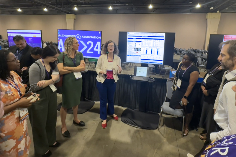 Dr. Shaaban chairing a Guided Poster Tour at AAIC 2024